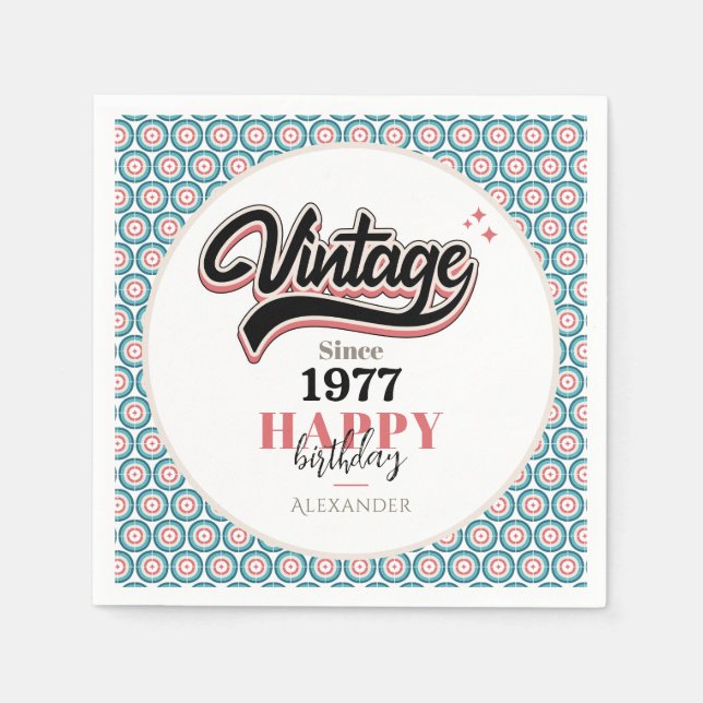 Servilleta De Papel Vintage desde 1977 (Anverso)