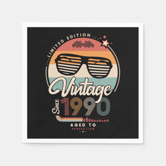 Servilleta De Papel Vintage desde 1990 (Anverso)