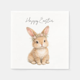 Servilleta De Papel Vintage Easter Bunny Rabbit Watercolor