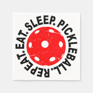Servilleta De Papel Vintage Eee Sleep Pickleball Repetir