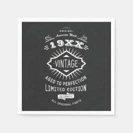 Servilleta De Papel Vintage Elegant Birthday Party