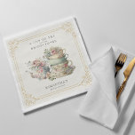Servilleta De Papel Vintage Elegant Tea Fiesta Bridal Shower<br><div class="desc">Elegante y vintage Tea Fiesta Bridal Shower Napkins Transportar a sus huéspedes a una época de elegancia intemporal con esta elegante colección de ducha de Fiesta de té. Decorado con delicados motivos florales y con una tipografía ornamentada, este tema prepara el terreno para una aventura sofisticada. Diseñado con atención a...</div>