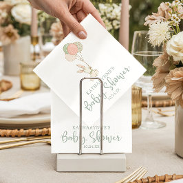 Servilleta De Papel Vintage Floral Bunny Baby Shower Napkins