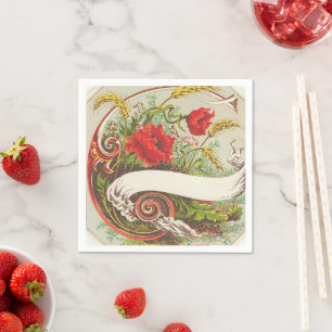 Servilleta De Papel Vintage Floral divertida papel servilletas