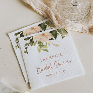 Servilleta De Papel Vintage Floral Elegante Despedida de Soltera