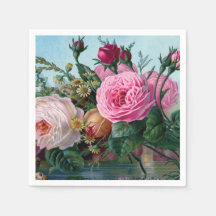 Vintage Floral Napkin