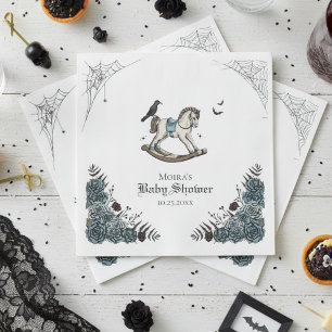 Servilleta De Papel Vintage Floral Rocking Horse Baby Shower