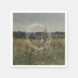 Servilleta De Papel Vintage Foliage Wreath, de inspiración Bella Artes