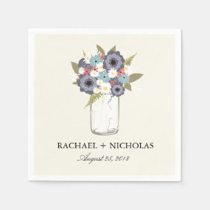 Servilleta De Papel Vintage Garden Mason Jar   Boda