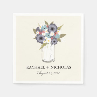 Servilleta De Papel Vintage Garden Mason Jar | Boda