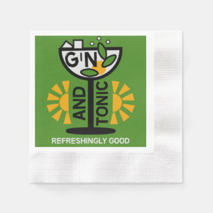 Servilleta De Papel Vintage Gin Y Tonic Art
