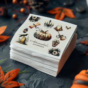 Servilleta De Papel Vintage Gothic Spooky 2º cumpleaños Halloween