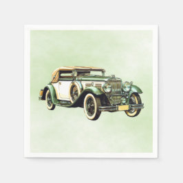 Servilleta De Papel Vintage Green Auto Watercolor