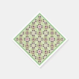 Servilleta De Papel Vintage Green Paper Cocktail Napkins