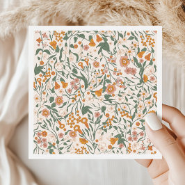 Servilleta De Papel Vintage Groovy Boho Floral Bridal Shower