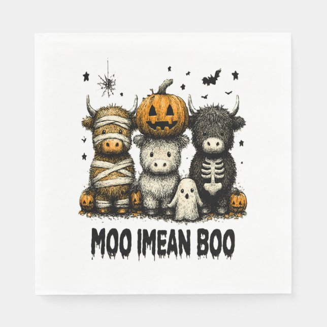 Servilleta De Papel Vintage Halloween Bull Sheet (Anverso)