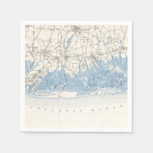 Servilleta De Papel Vintage Hempstead Long Beach Long Island Nueva Yor