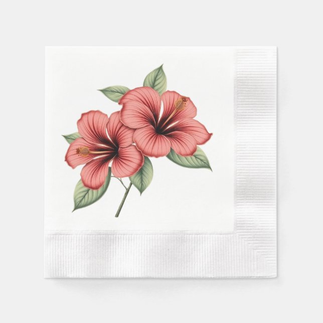Servilleta De Papel Vintage Hibiscus (Anverso)