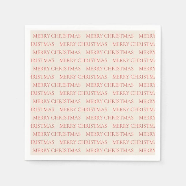 Servilleta De Papel Vintage Holiday Merry Christmas (Anverso)