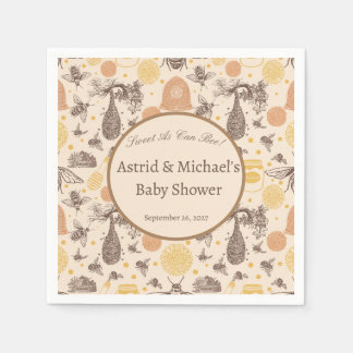 Servilleta De Papel Vintage Honey Bumblebee Baby Shower