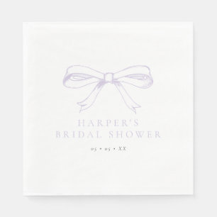 Servilleta De Papel Vintage Lilac Bow Bridal Shower