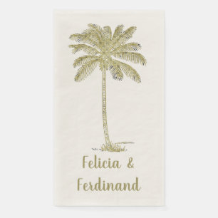 Servilleta De Papel Vintage Look Coconut Palm Tree