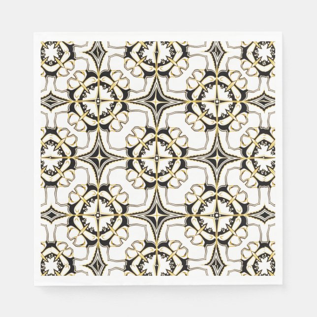 Servilleta De Papel Vintage Luxe Tile (Anverso)