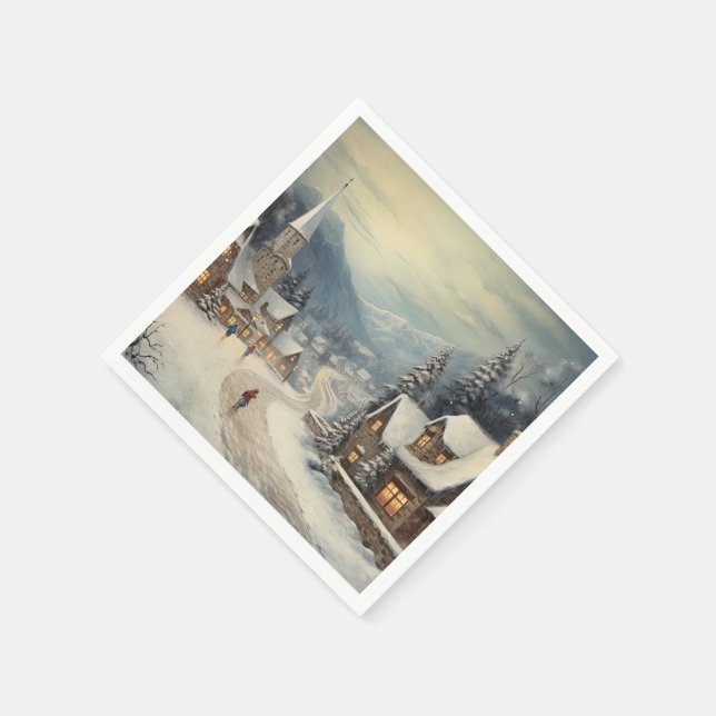 Servilleta De Papel Vintage Merry Christmas (Borde)