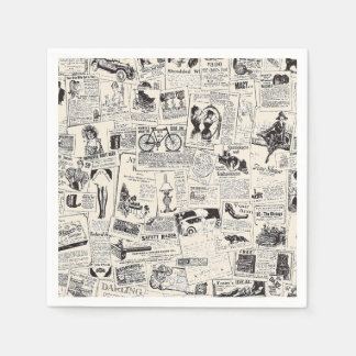 Servilleta De Papel Vintage Newspaper  
