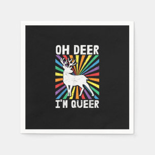 Servilleta De Papel Vintage Oh Deer Estoy Orgullosamente Lésbico Gay L