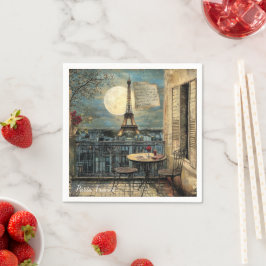 Servilleta De Papel Vintage Paris Eiffel Tower Romantic Travel Art