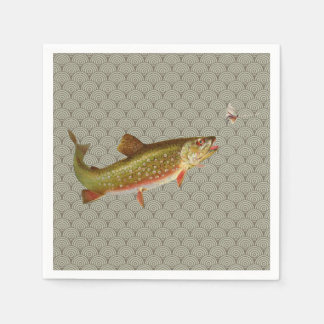 Servilleta De Papel Vintage Rainbow Trout Fly Fishing