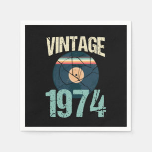 Servilleta De Papel Vintage retro 1974 46 Nacimiento Vinyl Vin