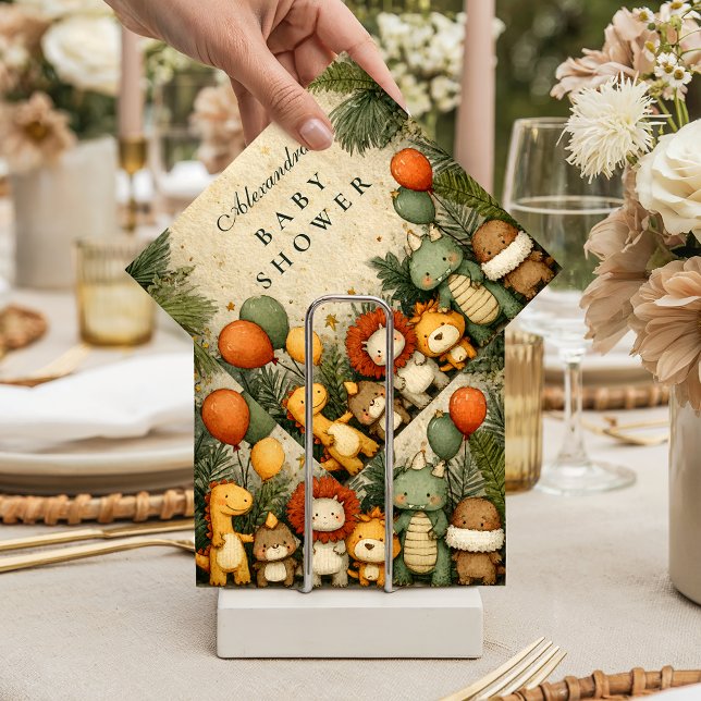 Servilleta De Papel Vintage Safari Dinosaur Baby Shower (Subido por el creador)