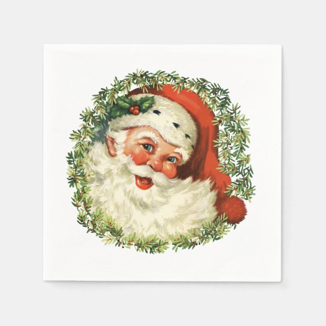 Servilleta De Papel Vintage Santa (Anverso)