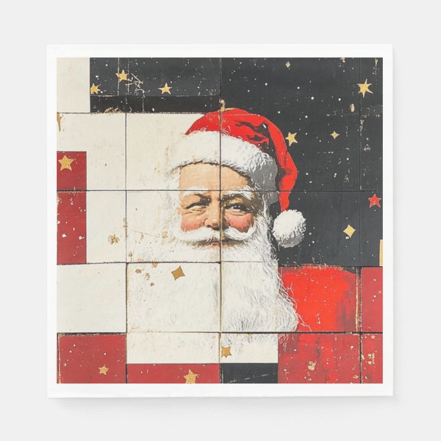 Servilleta De Papel Vintage Santa Claus (Anverso)