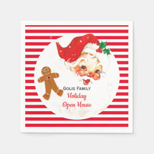 Servilleta De Papel Vintage Santa Claus Fiesta de Navidades