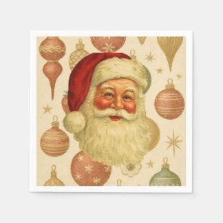 Servilleta De Papel Vintage Santa Paper Napkins