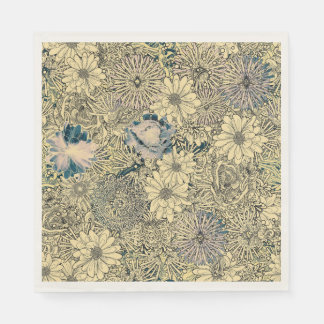 Servilleta De Papel Vintage Sepia Floral
