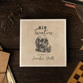 Servilleta De Papel Vintage Skull RIP Partido de cumpleaños Whiskey