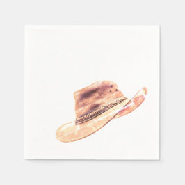 Servilleta de papel vintage sombrero vaquero occid