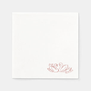 Servilleta De Papel Vintage Swan Napkin