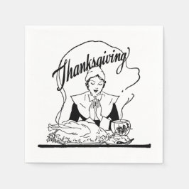 Servilleta De Papel Vintage Thankding Grace White