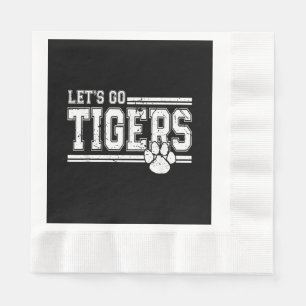 Servilleta De Papel Vintage Tigers School Sports Name Retro