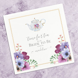 Servilleta De Papel Vintage Time For Tea Floral Bridal Shower