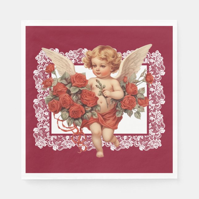 Servilleta De Papel Vintage Valentine (Anverso)