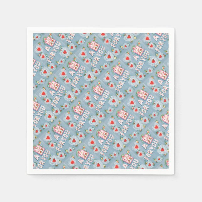 Servilleta De Papel Vintage Valentine (Anverso)