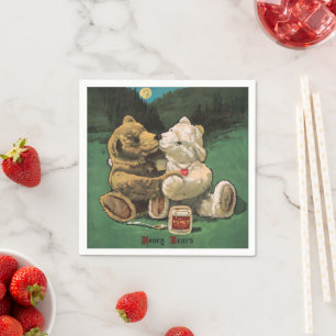 Servilleta De Papel Vintage victoriano Cottagecore Honey Bears