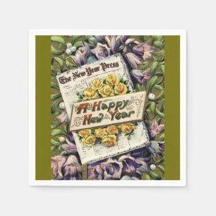 Servilleta De Papel Vintage victoriano Happy Year Paper Napkins