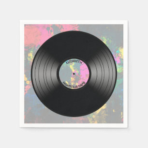 Servilleta De Papel Vintage Vinyl Music Record Nightclub o aficionado
